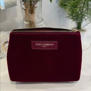 Dolce & Gabbana Deep Red Velvet Cosmetic Bag